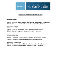 PERSONAL RUGBY CHAMPIONSHIP 2015 PRIMERA RONDA