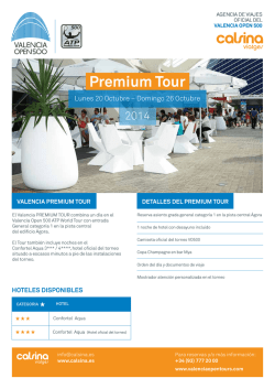 +info y precios - VALENCIA OPEN TOURS