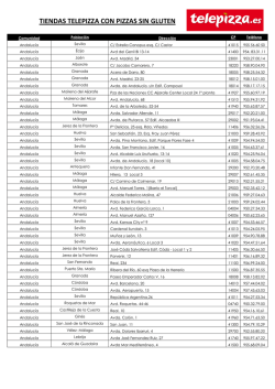 TIENDAS TELEPIZZA CON PIZZAS SIN GLUTEN - Telepizza.es