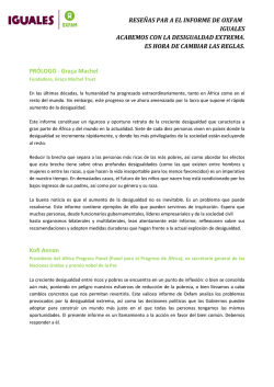 Acabemos con la desigualdad extrema. Es hora de cambiar las reglas