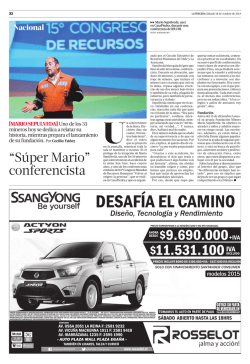 &ldquo;S&uacute;per Mario&rdquo; conferencista - Papel Digital