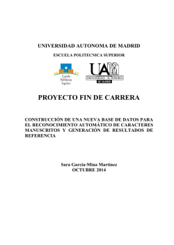 Construcci&oacute;n de una Nueva Base de Datos para el Reconocimiento