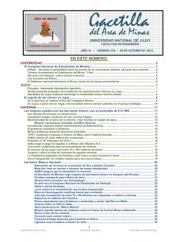 del &Aacute;rea de Minas - Inicio - Universidad Nacional de Jujuy
