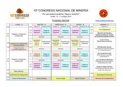 10&ordm; CONGRESO NACIONAL DE MINERIA - Congreso Minas