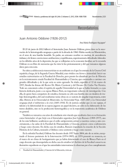 Ana Mar&iacute;a Rodr&iacute;guez Ay&ccedil;aguer, Recordatorios Juan Antonio Oddone
