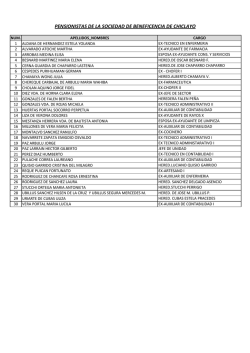 N&oacute;mina de Cesantes y Pensionistas