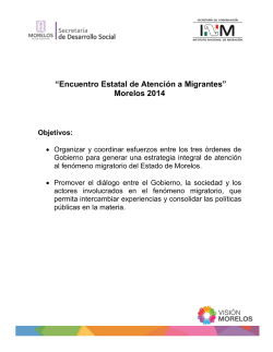 Encuentro Estatal de Atenci&oacute;n a Migrantes - Secretar&iacute;a de
