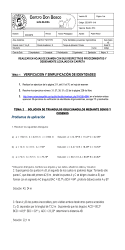 TEMA: 1 VERIFICACION Y SIMPLIFICACI&Oacute;N DE IDENTIDADES