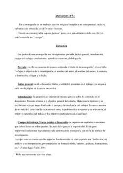 Consignas para MONOGRAF&Iacute;A - ICT