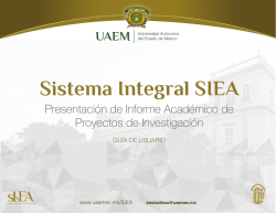 &ldquo;Informe Acad&eacute;mico&rdquo;. - Secretar&iacute;a de Investigaci&oacute;n y Estudios