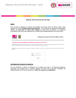 MANUAL APLICATIVO DE CAPTURA &ndash; AFOC- - Dane