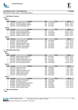 Crystal Reports - Lista de Salida - Club Nataci&oacute;n Coru&ntilde;a