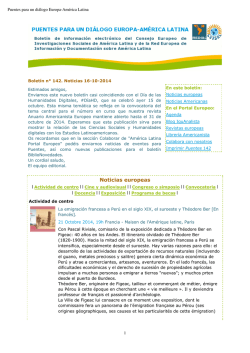 Puentes para un di&aacute;logo Europa-Am&eacute;rica Latina