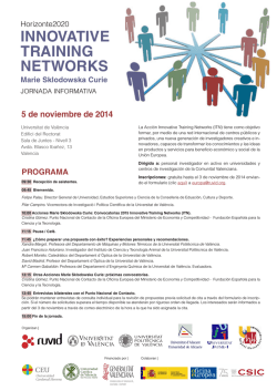 Jornada ITN Valencia - Horizonte 2020