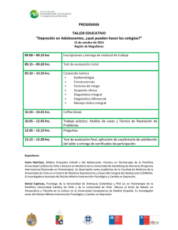 Depresi&oacute;n en Adolescentes, &iquest;qu&eacute; pueden - Programa Explora