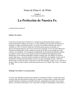 La Perfecci&oacute;n de Nuestra Fe. - UPAvision