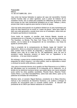 Trascendi&oacute; Milenio 10 DE OCTUBRE DEL 2014 - Sistema Integral