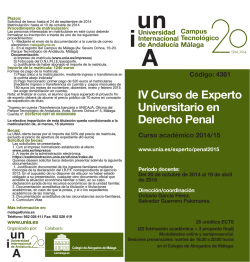 IV Curso de Experto Universitario en Derecho Penal - Universidad