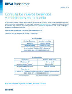 Aviso cambio contratos Multinivel y Marco - BBVA Bancomer