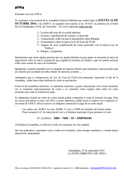 N&ordm;. CUENTA: 2085 &ndash; 7605 &ndash; 93 &ndash; 0300704189 - ATICA: Asociaci&oacute;n