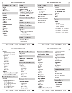 Lista - Venezuela Kosher