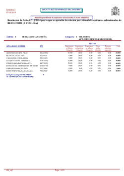 Relaci&oacute;n provisonal de aspirantes seleccionados. Listado - Imserso