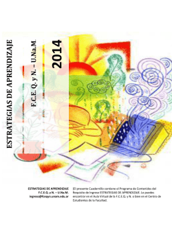 Estrategias de Aprendizaje - Bienvenidos a la P&aacute;gina FCEQyN