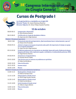 Cursos de Postgrado I - AMCG-2014