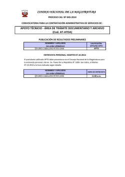 06/10/2014 - Consejo Nacional de la Magistratura