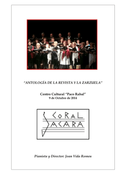 Antologia de la Revista y la Zarzuela - Coral Jacara