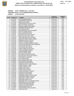 ingenier&iacute;a mecatr&oacute;nica - Universidad Veracruzana