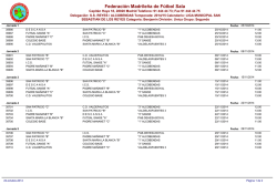 Calendario Benjamin Grupo 2&ordm; - Federaci&oacute;n Madrile&ntilde;a de F&uacute;tbol Sala
