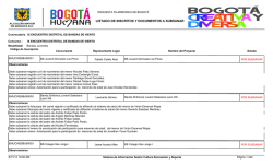 Listado de inscritos y documentos a subsanar Bandas Juveniles