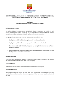 ESTATUTOS DE LA ASOCIACI&Oacute;N DE PADRES DE ALUMNOS