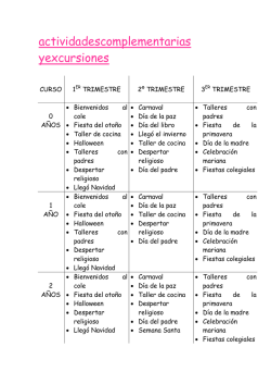 1.- Actividades complementarias y excursiones