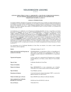 CONVOCATORIA P&Uacute;BLICA - Bolsa Mexicana de Valores