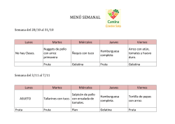 28/10 al 31/10 03/11 al 07/11