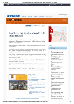 Espol celebra sus 56 a&ntilde;os de vida institucional - Escuela Superior