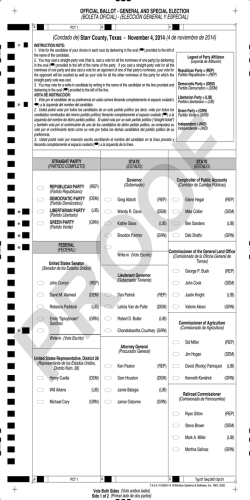 (Condado de) Starr County, Texas - November 4, 2014 - AACT Now