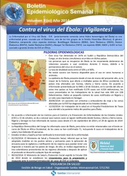 Contra el virus del &Eacute;bola: &iexcl;Vigilantes! - Colsanitas