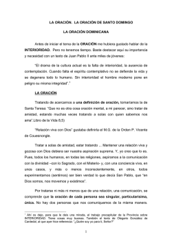 oraci&oacute;n de santo domingo - Dominicas de la anunciata
