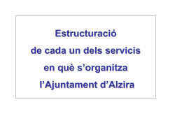 Estructuraci&oacute; de cada un dels servicis en qu&egrave; sorganitza l