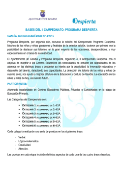 bases de campeonato - Programa Despierta