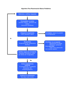 Algoritmo Para Reanimaci&oacute;n B&aacute;sica Pedi&aacute;trica Reevaluar cada 4