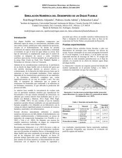 simulaci&oacute;n num&eacute;rica del desempe&ntilde;o de un dique fusible