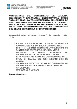 &ldquo;La transcendencia del Camino de Santiago como - Inicio - - USC