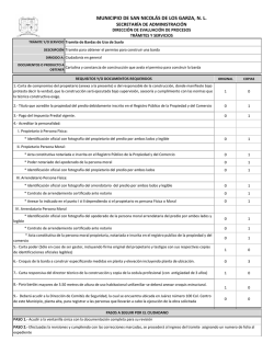 Tramite de Bardas Uso del Suelo - San Nicol&aacute;s de los Garza
