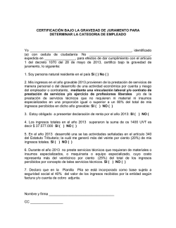 Certificado persona natural - Comfacesar