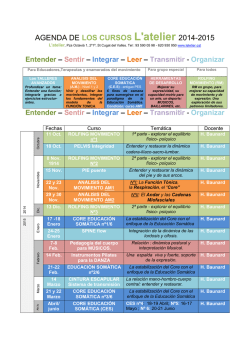 DESCARGAR EL AGENDA de los TALLERES