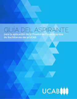Gu&iacute;a para la Prueba de Conocimiento - Universidad Cat&oacute;lica